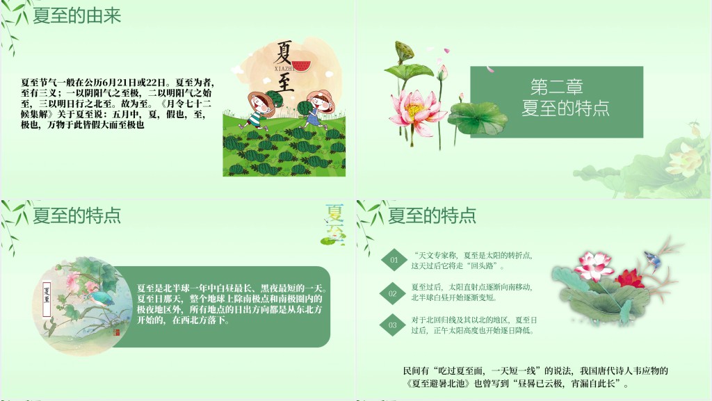 夏至讲解PPT模板 夏至讲解PPT模板
