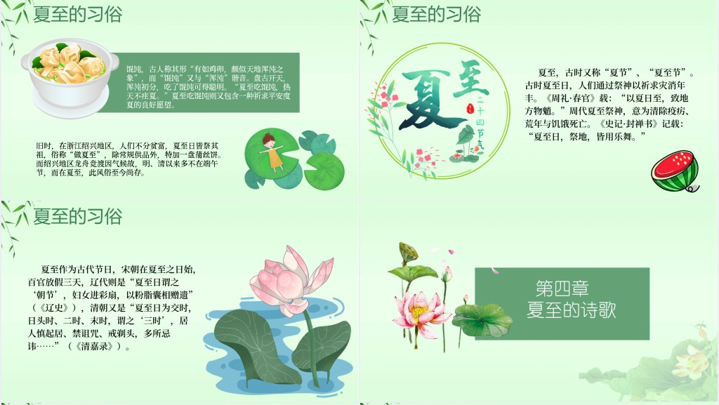 夏至讲解PPT模板 夏至讲解PPT模板