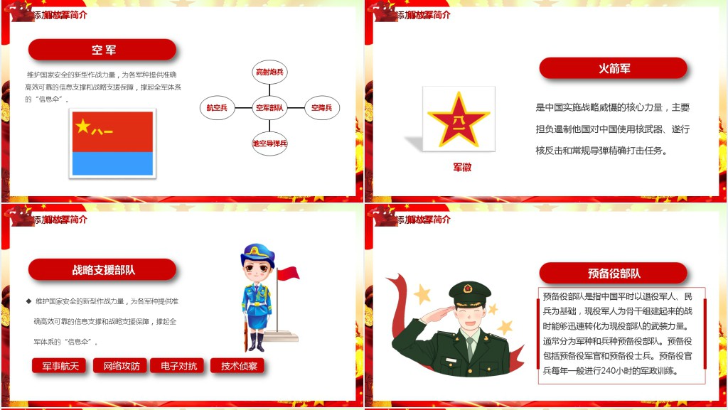 八一建军节中国强军梦PPT模板 八一建军节中国强军梦PPT模板