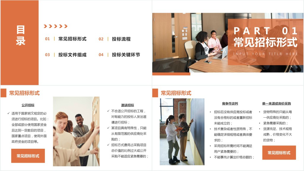 招投标基础知识培训PPT模板 招投标基础知识培训PPT模板