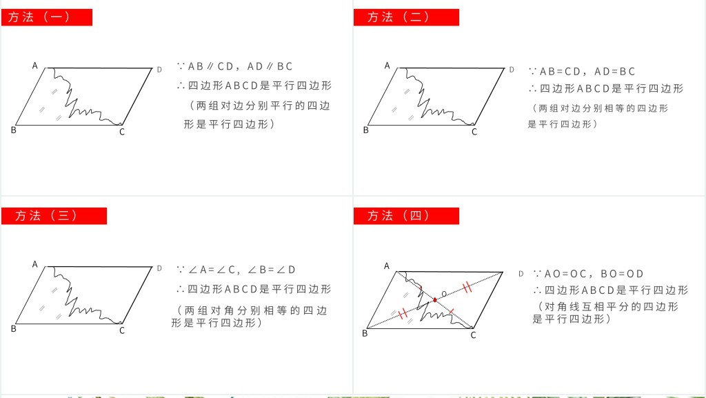 部编版平行四边形的判定ppt 部编版平行四边形的判定ppt