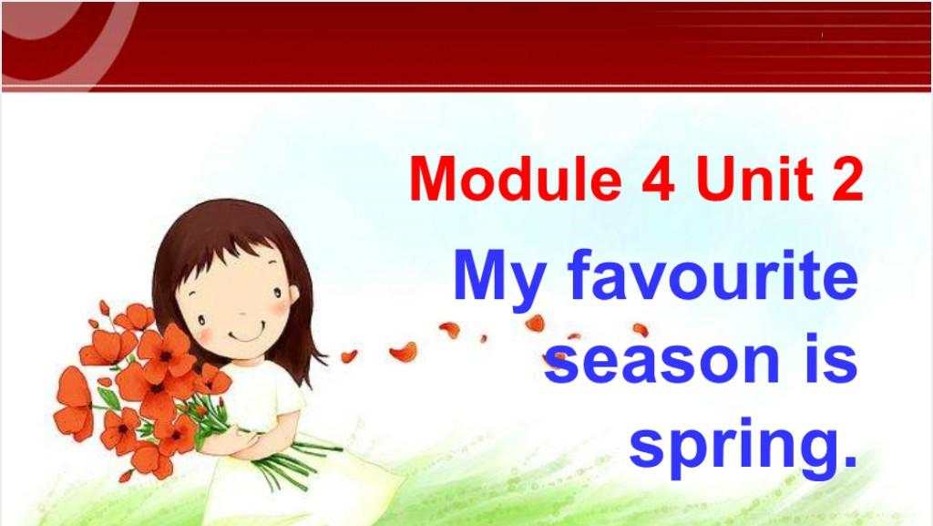 My favourite season is spring英语PPT课件截图