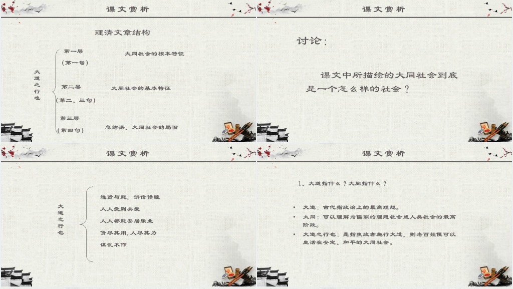 人教版八年级语文《大道之行也》PPT课件 人教版八年级语文《大道之行也》PPT课件
