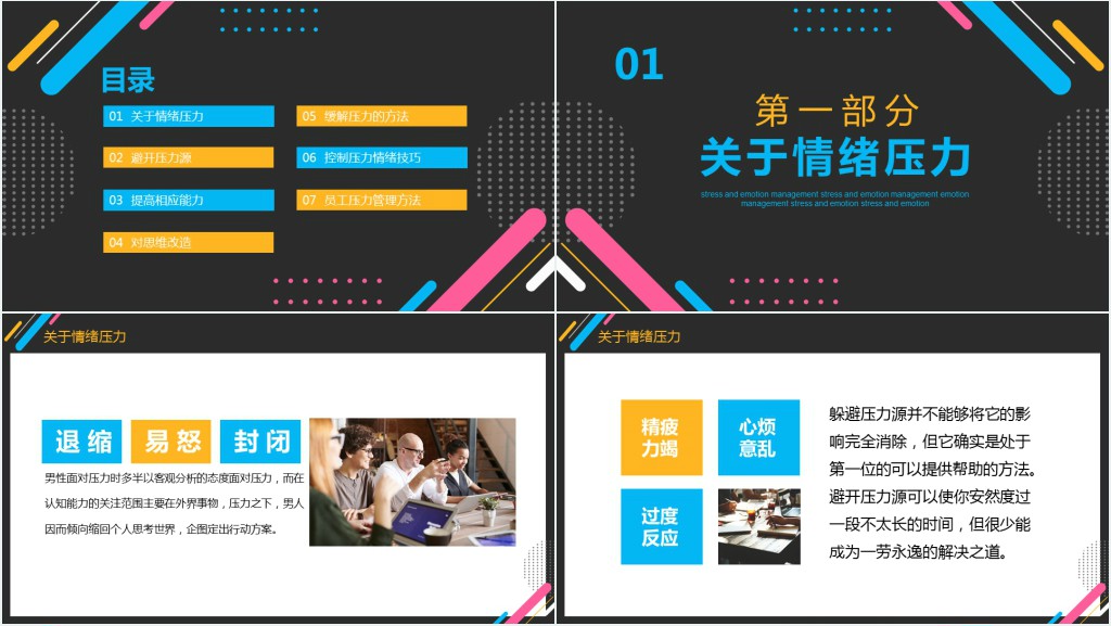 职场压力与情绪管理培训PPT模板 职场压力与情绪管理培训PPT模板