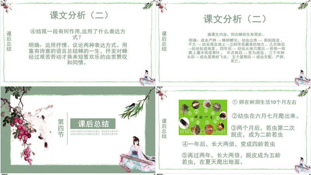 小学四年级语文蝉PPT课件 小学四年级语文蝉PPT课件