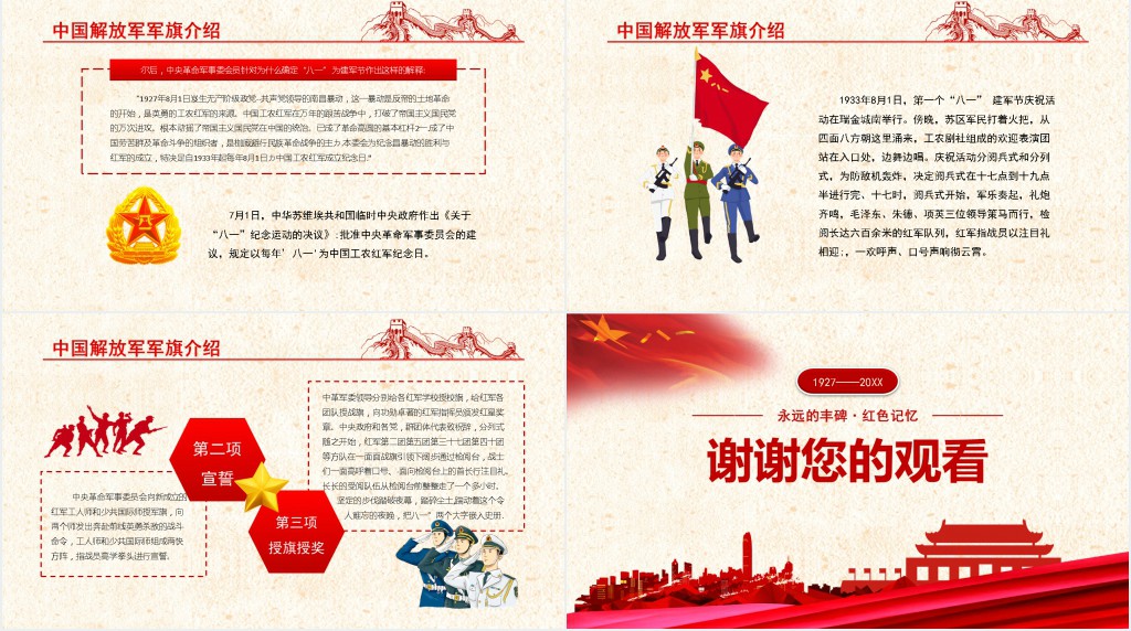 中国人民解放军八一建军节PPT模板 中国人民解放军八一建军节PPT模板