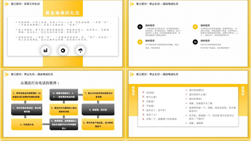 酒店礼貌礼仪礼节培训资料PPT模板 酒店礼貌礼仪礼节培训资料PPT模板