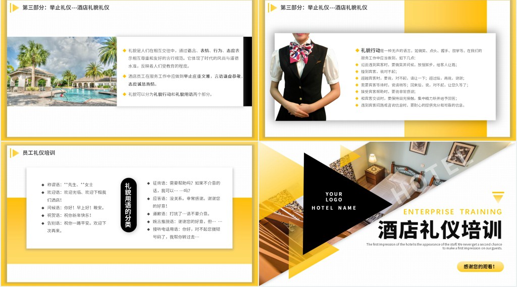 酒店礼貌礼仪礼节培训资料PPT模板 酒店礼貌礼仪礼节培训资料PPT模板