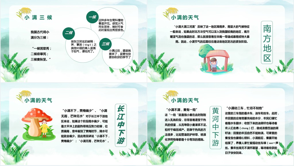 小满节气的传统节日PPT模板 小满节气的传统节日PPT模板