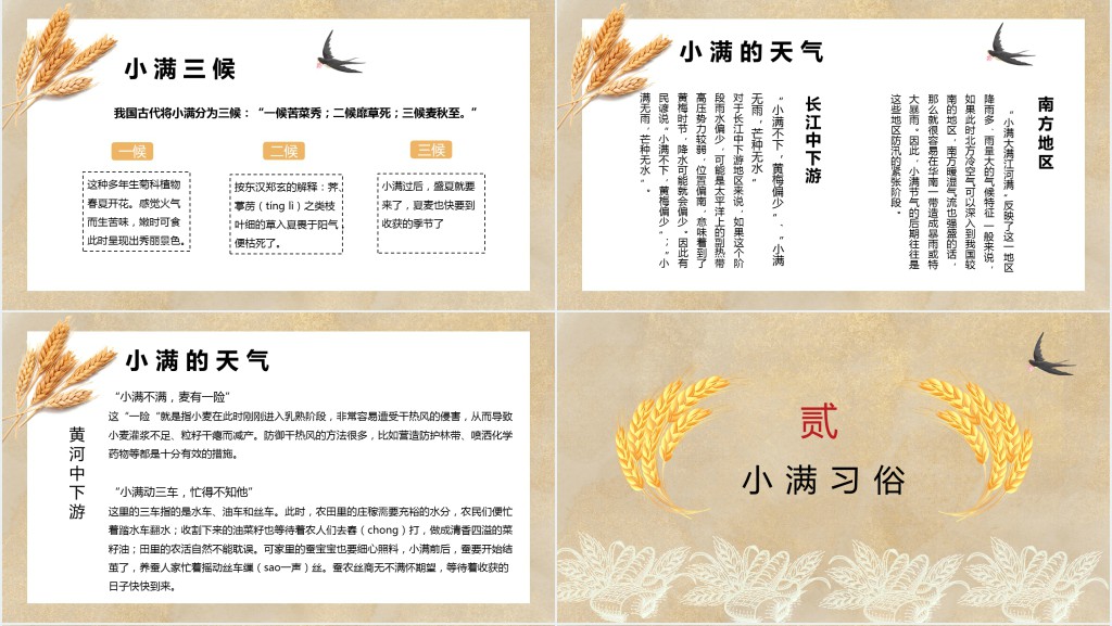中华传统文化24节气小满PPT模板 中华传统文化24节气小满PPT模板
