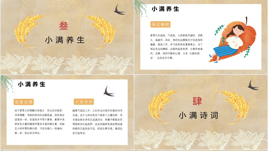 中华传统文化24节气小满PPT模板 中华传统文化24节气小满PPT模板