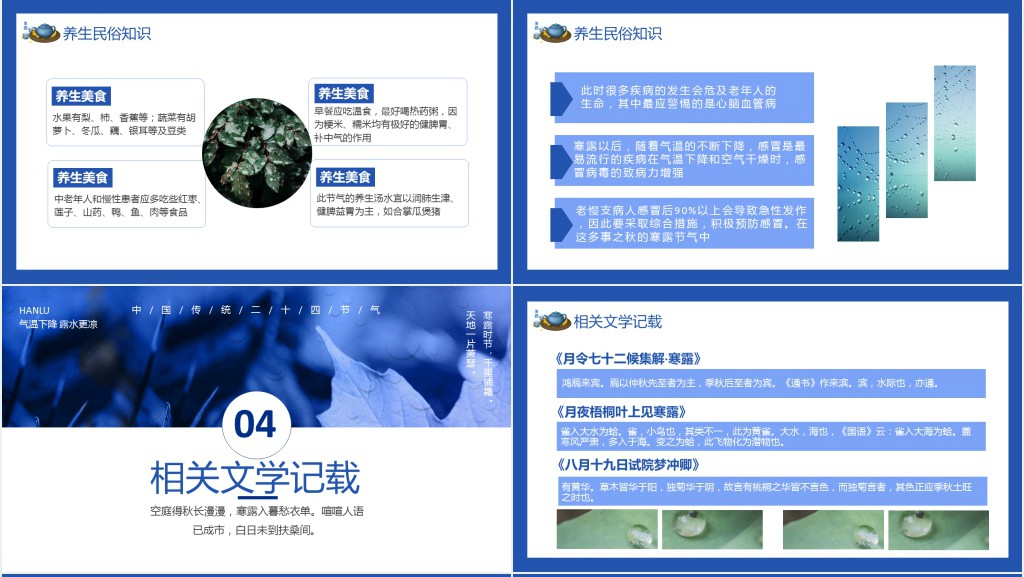 寒露节气如何养生知识PPT模板 寒露节气如何养生知识PPT模板