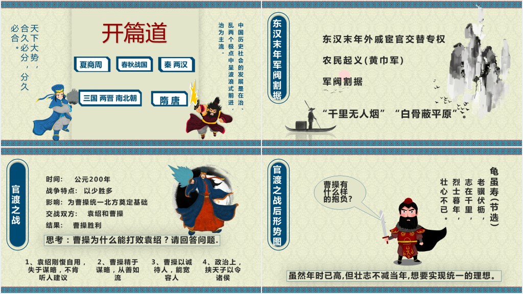 三国主题教育基本知识PPT模板 三国主题教育基本知识PPT模板