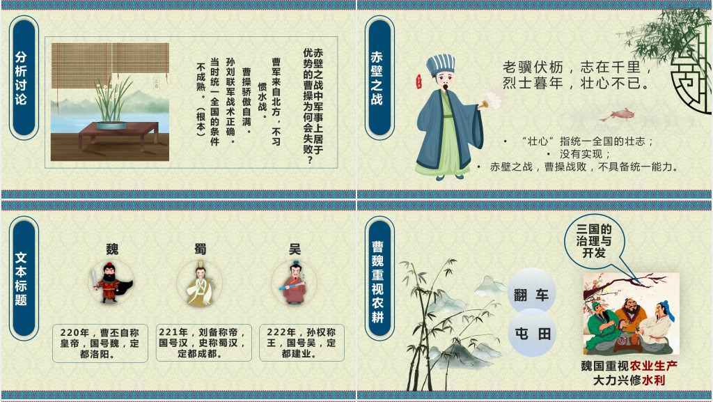 三国主题教育基本知识PPT模板 三国主题教育基本知识PPT模板