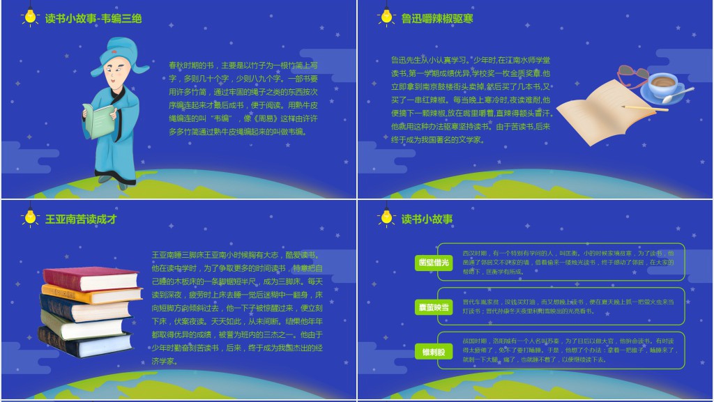 卡通风小学生世界读书日介绍PPT模板 卡通风小学生世界读书日介绍PPT模板