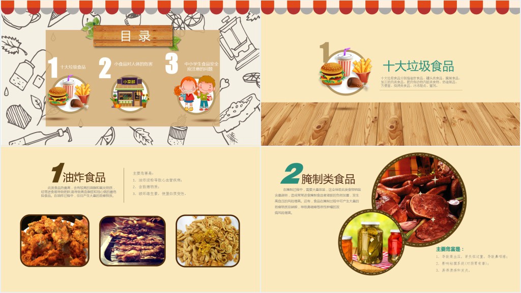 中小学生食品安全教学教育PPT课件