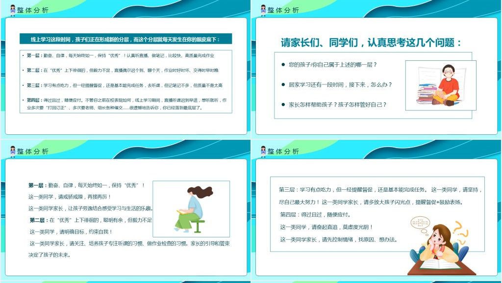 线上家长会班主任发言稿PPT模板 线上家长会班主任发言稿PPT模板