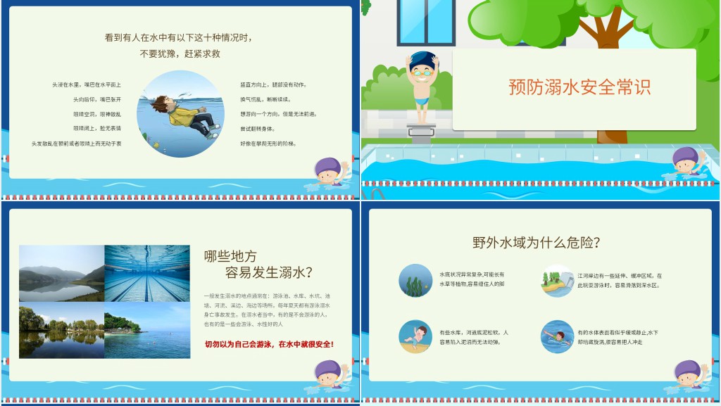 谨防溺水安全暑假PPT 谨防溺水安全暑假PPT