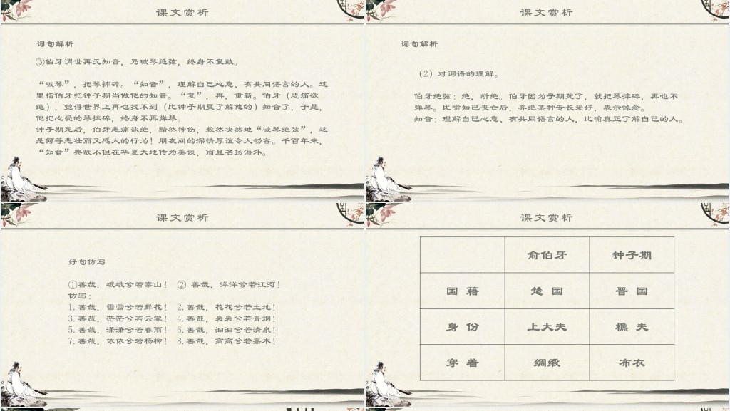 六年级下册语文伯牙绝琴PPT课件 六年级下册语文伯牙绝琴PPT课件