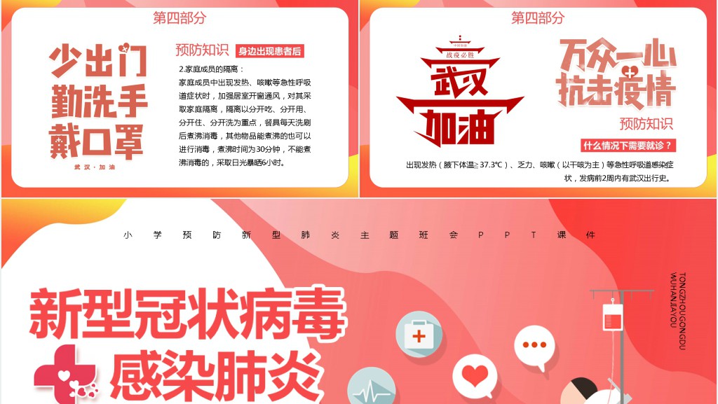 小学预防新型肺炎主题班会PPT课件 小学预防新型肺炎主题班会PPT课件
