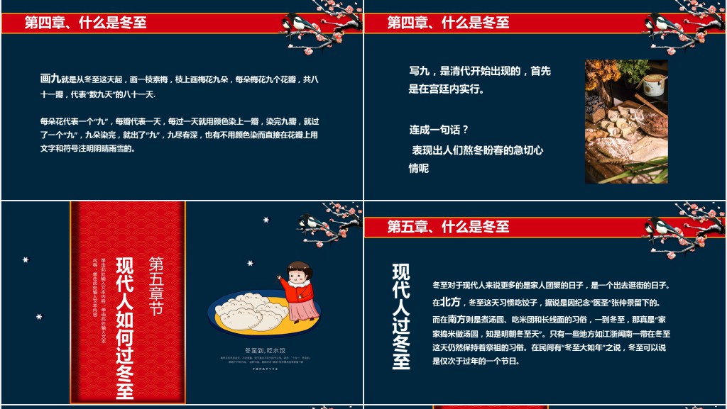 冬至历史习俗演变PPT模板 冬至历史习俗演变PPT模板