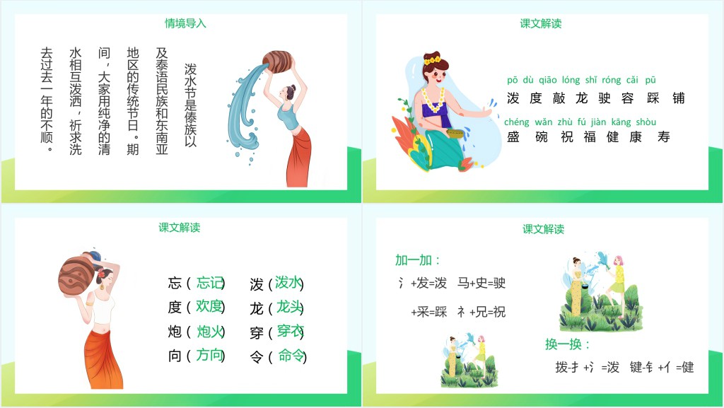 欢乐的泼水节PPT课件 欢乐的泼水节PPT课件