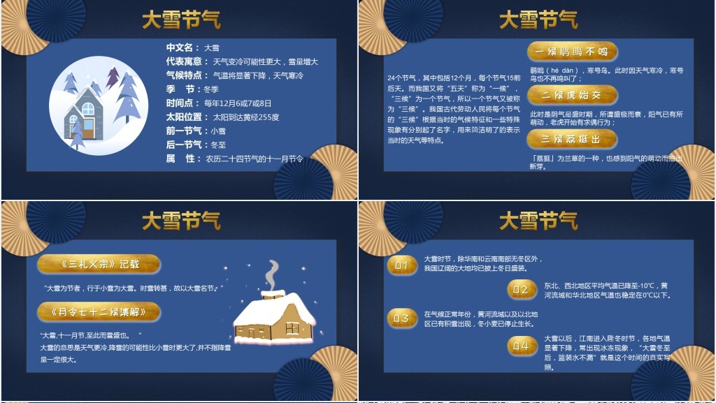 大雪节气养生习俗PPT模板 大雪节气养生习俗PPT模板