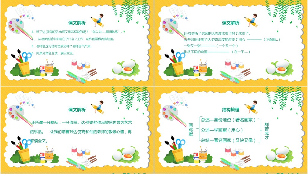 小学语文二年级下册画鸡蛋PPT课件